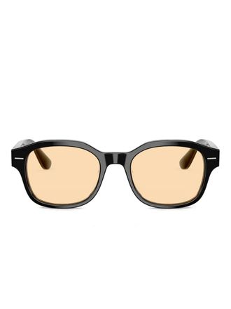Brunello Cucinelli rectangle acetate sunglasses - men - Acetate - 53 - Black