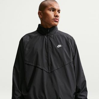 Nike Mens Windrunner Lightweight Half-Zip Jacket in Black | IF3390-010
