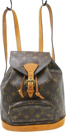 Louis Vuitton Vintage Montsouris Backpack Monogram Canvas Brown Canvas Backpack Bag (Pre-Owned)