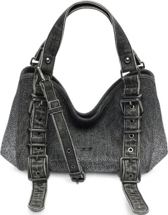 Diesel Textured Black Bag With Structured Silhouette