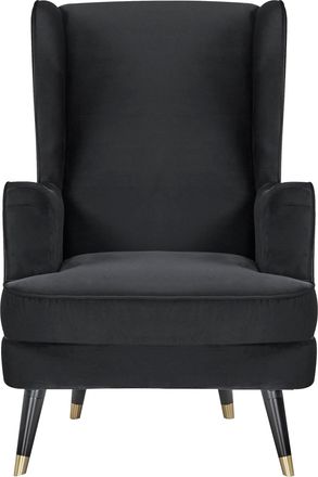 HOME AFFAIRE Ohrensessel »ZILLER, TV-Sessel, frei im Raum stellbar, in Cord und Samtvelours,« Holzfüsse mit dekorativen Metallhülsen, Traumhafter Relaxsessel