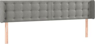 vidaXL Cabecero De Terciopelo Gris Claro 203x16x78/88 Cm Vidaxl