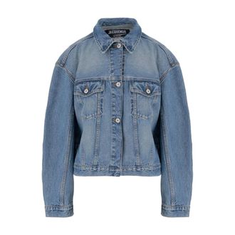 Jacquemus Denim Jackets, female, Blue, S, Denim de-N&icirc;mes Jacket