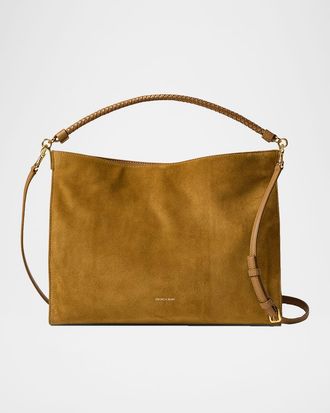 Veronica Beard Vida Slouchy Suede Shoulder Bag