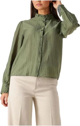 Moss Copenhagen Overhemden, Dames, Groen, XS, Mschfemine Shirt