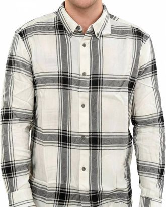 French Connection Mens Big Checks Shirt In Black And White