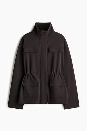 H&M Ponte Di Roma Jacket in Dark Brown at Nordstrom, Size X-Small
