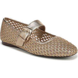 Naturalizer Cosmic Mary Jane Flat in Tan Gold/Light Champagne at Nordstrom, Size 6.5