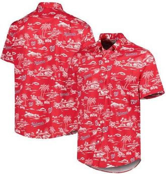 Reyn Spooner Mens Reyn Spooner Red Washington Nationals Kekai Performance Button-Up Shirt in Navy at Nordstrom, Size X-Large