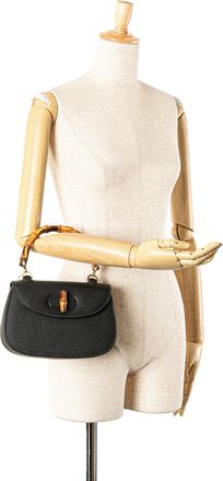Gucci Pre-owned Womens Bamboo Top Handle Bag - Black Leather - One Size