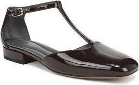 Franco Sarto Delmira T-Strap Flat in Dark Hickory Brown at Nordstrom Rack, Size 7.5