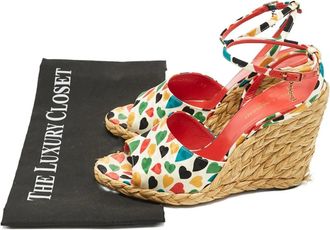 Saint Laurent Sandali con zeppa - Bianco