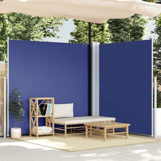 vidaXL Toldo Lateral Retr&aacute;ctil Azul 220x600 Cm Vidaxl