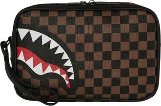 Sprayground Check 2 Emboss Toilettas - Heren - Toilettassen - Bruin - ONE Size - Tassen