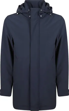 Woolrich Sof Shell Barrow Hooded Polyester-Blend Mac Coat