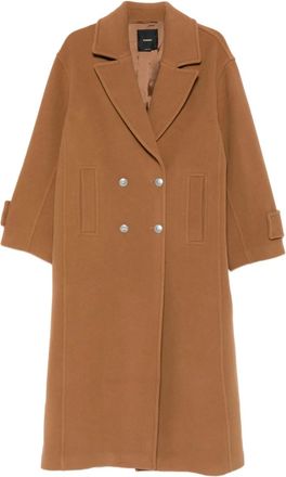 Pinko double-breasted coat - Brown