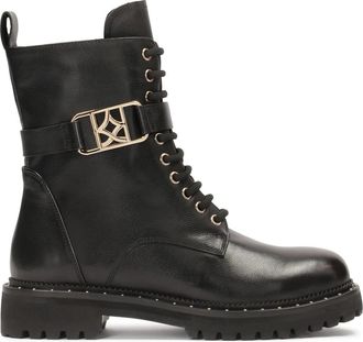 Kazar Klassieke laarzen met afneembare band - Dames - Veterlaarzen - Zwart - 38 EU - Leer - Schoenen