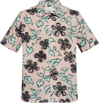 Paul Smith Light Pink Floral Print Shirt