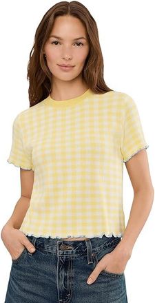 525 america Poppy Lettuce Edge Sweater T-Shirts Womens Sweater Lemon Meringue Combo : XS, Polyamide/Viscose