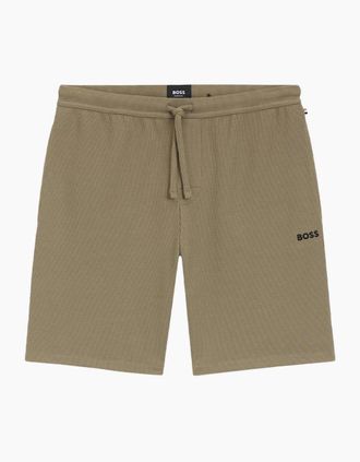 HUGO BOSS Mens BOSS Waffle Shorts, Brown - Size: 38/39/32