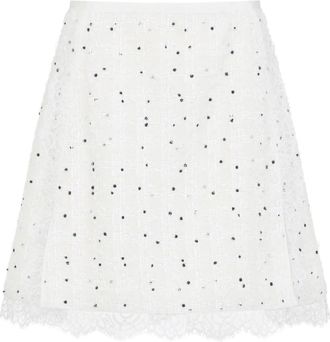Giambattista Valli Boucl&eacute; Mini Rok - Dames - Korte rokken - Wit - M - Katoen - Rokken