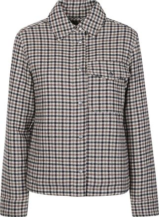 Woolrich Alaskan Boxy Checkered Wool-Blend Overshirt