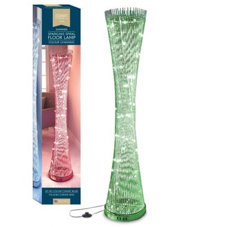 Lewis's Spiral Floor Lamp 143cm - Colour Changing | TJ Hughes