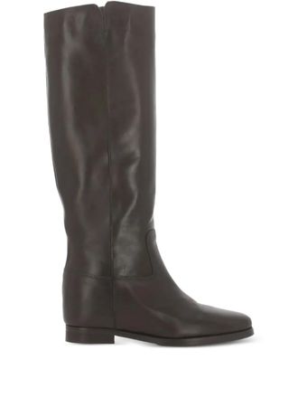 Julie Dee side-vents round-toe boots - Brown