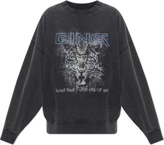 Anine Bing Miles Sweatshirt New Classic - Dames - Sweatshirts - Zwart - XS - Katoen - Hoodies & sweatvesten