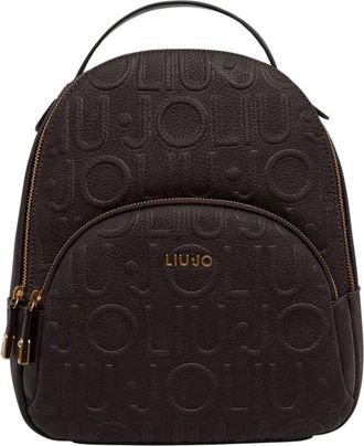Liu Jo Monogram Rugzak - Dames - Rugzakken - Bruin - ONE Size - Leer - Tassen