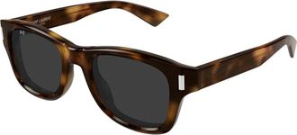 Saint Laurent Stijlvolle zonnebril SL 801 Zwart - Heren - Zonnebrillen - Bruin - 50 MM - Accessoires