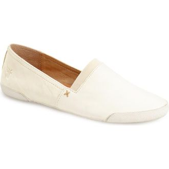 Frye Melanie Slip-On Flat in White - Lyra at Nordstrom, Size 7.5