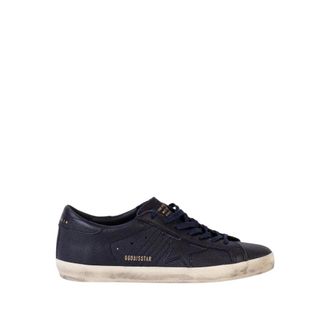 Golden Goose Super-Star Leer - Heren - Schoenen - Blauw - Maat: 46 EU Leer