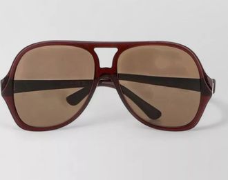 Chlo&eacute; salom&eacute; square sunglasses wide temple design