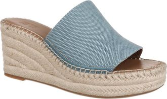Nordstrom Rack Claire Jute Wedge Slide Sandal in Blue Denim at Nordstrom Rack, Size 9.5