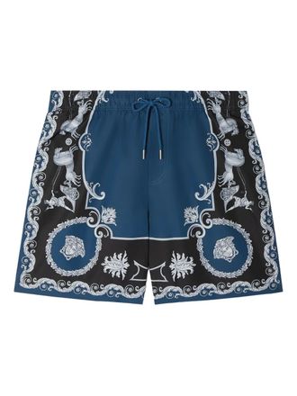Versace baroque-print swim shorts - men - Polyester/Polyamide/Spandex/Elastane - 7 - Blue