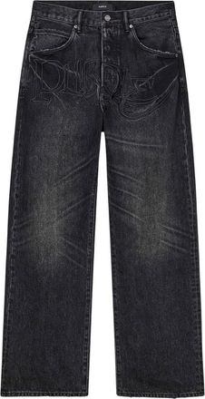 Purple P018 Bordado de Logo - Jeans - Hombre - Negro - W30