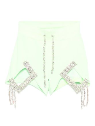 LouLou Shorts verfraaid met kristallen - Groen