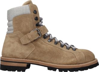 Eleventy Brown Leather Ankle Mens Boots