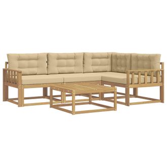 vidaXL Conjunto De Sof&aacute;s De Exterior 5 Pcs Y Beige 79 X 79 X 37 Cm Vidaxl