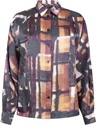 Tramontana Blouse Floral Checks - Dames - Blouses & Shirts - Veelkleurig - Maat: L Viscose