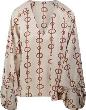 By Malene Birger Dames, Blouses & Shirts, Beige, Maat: XS Poliester