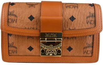 MCM Pre-owned Tracy handtas - Dames - Vintage Schoudertas - Bruin - ONE Size - Leer - Vintage