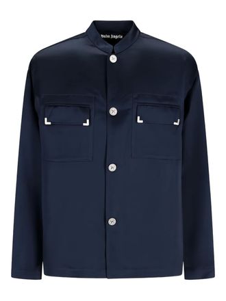 Palm Angels Overhemd met klepzak - Blauw