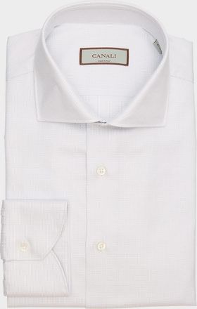 Canali Mens Micro-Structure Dress Shirt