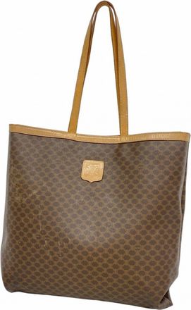 Celine Brown Pvc Tote Bag (Pre-Owned)