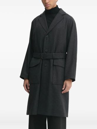 HUGO BOSS single-breasted coat - men - Fabric - 54 - Grey