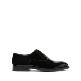 Brunello Cucinelli Black Patent Leather Lace-Up Flat Shoes - male - Brunello Cucinelli - Dress Shoes - Black - 8 UK - Shoes