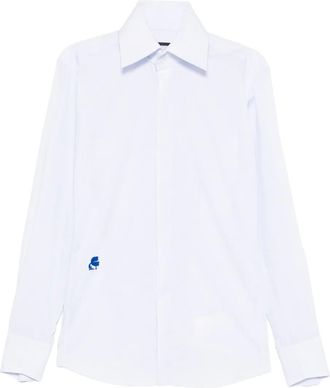 Karl Lagerfeld logo-embroidered shirt - men - Cotton - 38 - White