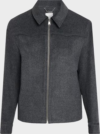 SIMKHAI Men & apos;s Sterling Melton Wool Blend Shirt Jacket